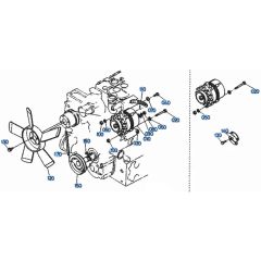 Fan Assembly for Kubota KH101 Mini Excavator