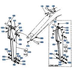Arm Assembly for Kubota KH151 Mini Excavator