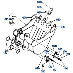 Bucket Assembly for Kubota KH151 Mini Excavator