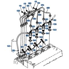 Glow Plug Nozzle Holder Assembly for Kubota KH151 Mini Excavator