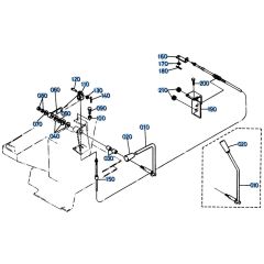 Accelerator Lever Assembly for Kubota KH151 Mini Excavator
