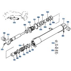 Boom Cylinder Assembly for Kubota KH151 Mini Excavator