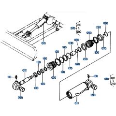 Dozer Cylinder Assembly for Kubota KH151 Mini Excavator