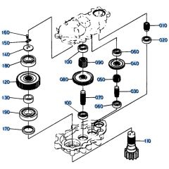 Swivel Gear Assembly for Kubota KH151 Mini Excavator