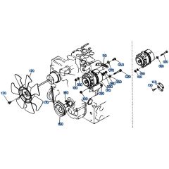 Fan Assembly for Kubota KH151 Mini Excavator