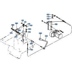 Accelerator Lever Assembly for Kubota KH191 Mini Excavator