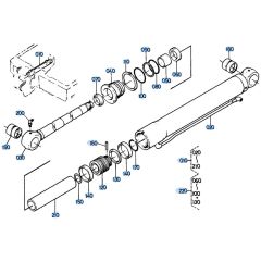 Swing Cylinder Assembly for Kubota KH191 Mini Excavator