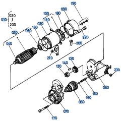 Starter Assembly for Kubota KH191 Mini Excavator