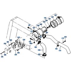 Air Cleaner Assembly for Kubota KH61 Mini Excavator