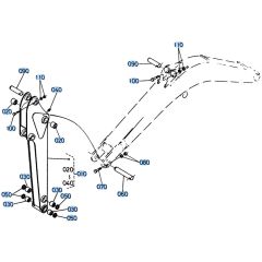 Arm Assembly for Kubota KH61 Mini Excavator