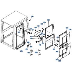 Door Assembly for Kubota KH61 Mini Excavator