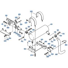 Exhaust Assembly for Kubota KH66 Mini Excavator