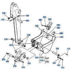 Bucket Assembly for Kubota KH66 Mini Excavator