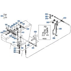 Accelerator Lever Assembly for Kubota KH66 Mini Excavator