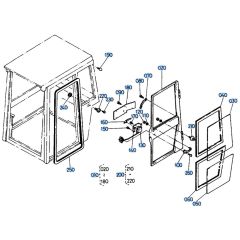 Door Assembly for Kubota KH66 Mini Excavator