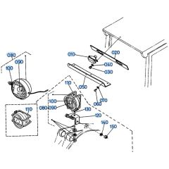 Lighting Assembly for Kubota KH66 Mini Excavator