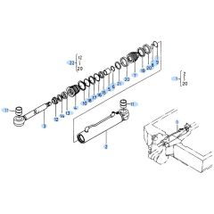 Swing Cylinder Assembly for Kubota KH90 Mini Excavator