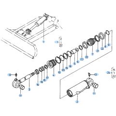 Dozer Cylinder Assembly for Kubota KH90 Mini Excavator