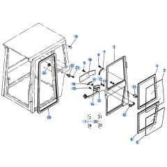 Door Assembly for Kubota KH90 Mini Excavator