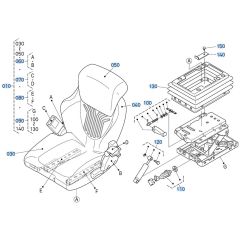 Seat Assembly for Kubota KX030-4 Mini Excavator