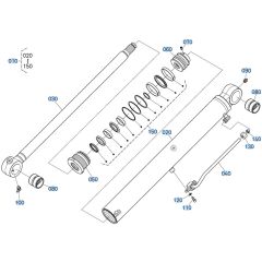 Arm Cylinder Assembly for Kubota KX030-4 Mini Excavator