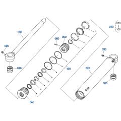 Swing Cylinder Assembly for Kubota KX030-4 Mini Excavator