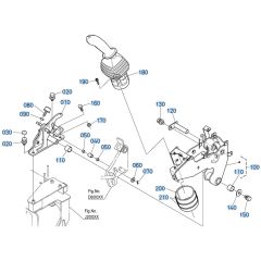 Control Lever (L/H) Assembly for Kubota KX040-5 Mini Excavator