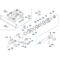 Blade Cylinder Assembly for Kubota KX040-5 Mini Excavator