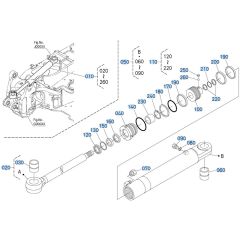 Swing Cylinder Assembly for Kubota KX040-5 Mini Excavator