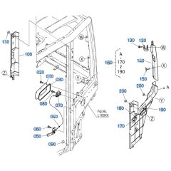 Door Assembly -1 for Kubota KX040-5 Mini Excavator