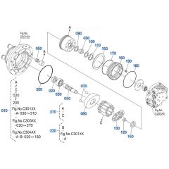 Drive Motor Assembly -1 for Kubota KX040-5 Mini Excavator