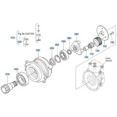 Swivel Motor Assembly -1 for Kubota KX040-5 Mini Excavator