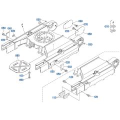 Track Frame Assembly for Kubota KX040-5 Mini Excavator