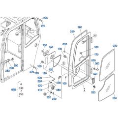 Door Assembly for Kubota KX080-3 Mini Excavator