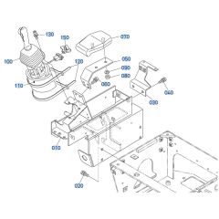 Control Lever (R/H) Assembly for Kubota KX080-3 Mini Excavator