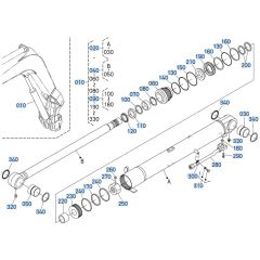 Boom Cylinder Assembly for Kubota KX080-3 Mini Excavator