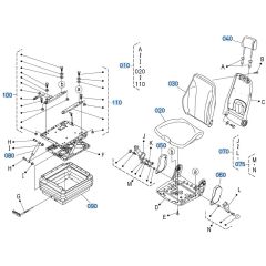 Seat Assembly for Kubota KX080-3 Mini Excavator