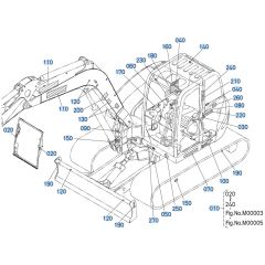 Decals for Kubota KX080-3 Mini Excavator