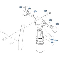 Oil Filter Assembly for Kubota KX080-3 Mini Excavator