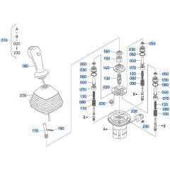 Control Lever (L/H) Assembly for Kubota KX080-4s Mini Excavator