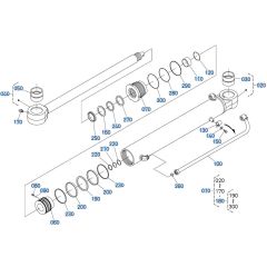 Swing Cylinder Assembly for Kubota KX080-4s Mini Excavator