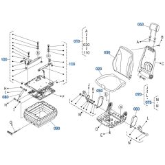Seat Assembly for Kubota KX080-4s Mini Excavator