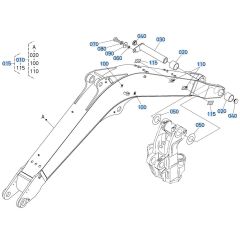 Boom Assembly for Kubota KX080-4s Mini Excavator