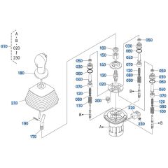 Control Lever (R/H) Assembly for Kubota KX080-4s Mini Excavator