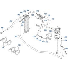 Fuel Cooler Assembly for Kubota KX080-4s Mini Excavator