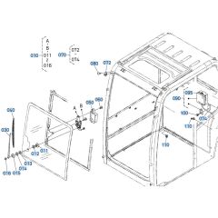 Wiper Assembly for Kubota KX080-4s Mini Excavator
