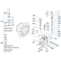 Drive Motor Assembly -3 for Kubota KX080-4s Mini Excavator