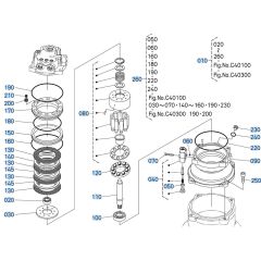Swivel Motor Assembly -1 for Kubota KX080-4s Mini Excavator