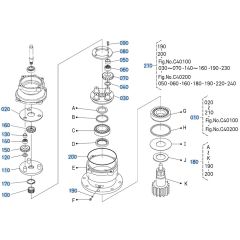 Swivel Motor Assembly -2 for Kubota KX080-4s Mini Excavator