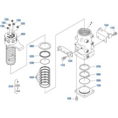 Rotary Joint Assembly -1 for Kubota KX080-4s Mini Excavator